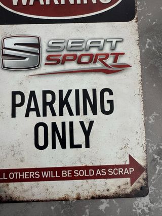 Cartel SEAT SPORT Parking Only
