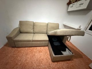 Sofá cama beige tela