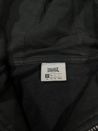 Sudadera Lonsdale Negra con Rayas