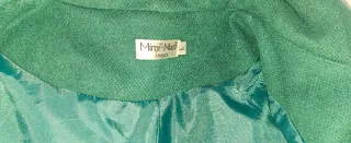 Abrigo paño verde con capucha