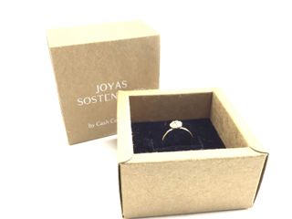 anillo oro 18k con piedra con circonita