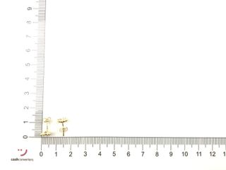 pendientes oro 18k con piedra con circonita