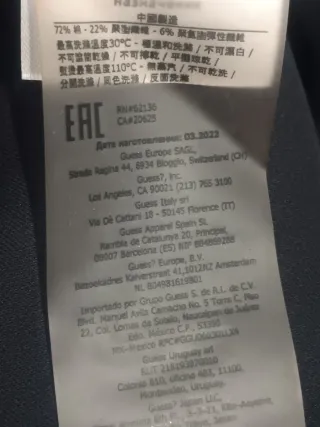 Vestido Sudadera Guess Negro.