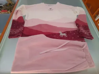 Pijama polar unicornio montañas rosa