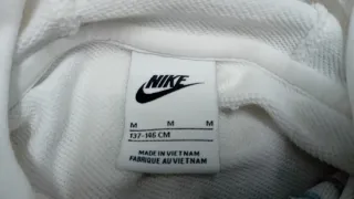 Felpa con Cappuccio Nike Air Crop Bianco