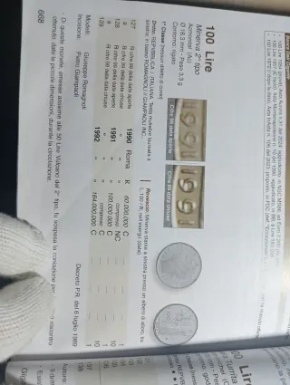 Moneta 1991 Repubblica Italiana