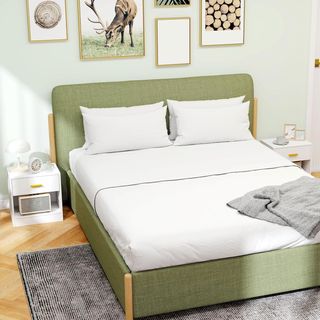 Set di 2 Comodini Moderni con Cassetto e Ripiano Aperto, Comodini per Camera da Letto in Truciolato, 39X28X41 Cm, Bianco