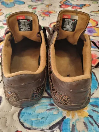 Zapatillas Diesel Talla 44 Marrón Piel Serpiente.