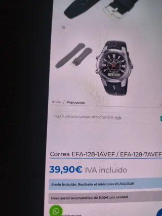 Reloj Casio Edifice Negro