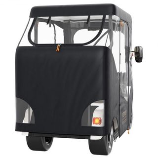 Cubierta para Carro de Golf, Apta para 2 Pasajeros EZGO TXT RXV, Techo Corto de 59", Cubierta de Conducción de Poliéster 600D con Ventanas Transparentes en 4 Lados, Cubiertas para Carros de Golf d...