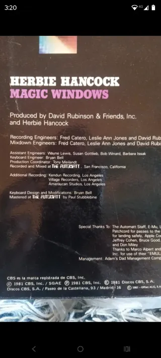 Vinilo Magic Windows Herbie Hancock Jazz