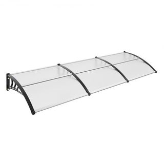 Toldo para Puerta de Ventana, Toldo Exterior de 38" x 117", Lona de Sombreo de PC UF50+ para Toldos, Toldo de Patio Exterior, Sombra Transparente, Impermeable, para Protección contra el Sol, UV, L...