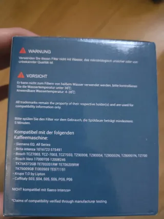 Filtro de água FTS003 para Siemens EQ