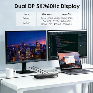 WAVLINK WL‑UG69PD2N Docking Station 4K DP100W 13p