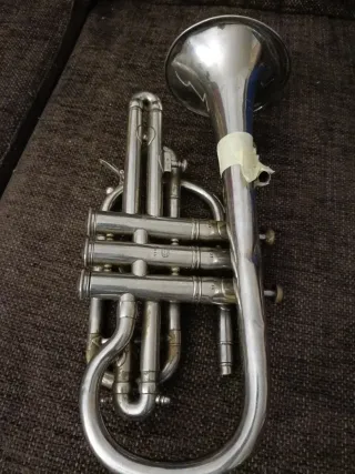 Corneta plateada para coleccionistas