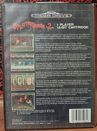 Splatterhouse 2 Mega Drive Sega