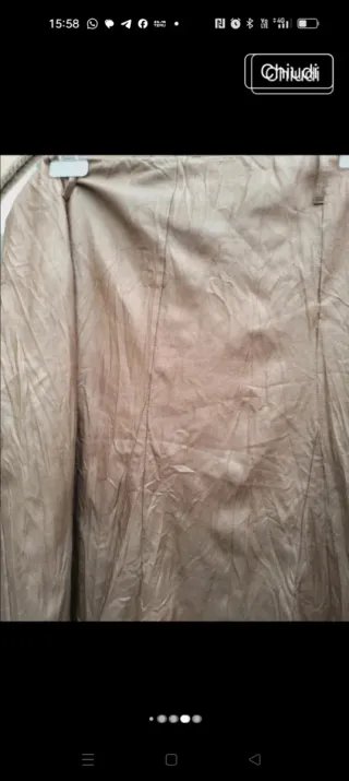 Gonna similpelle marrone