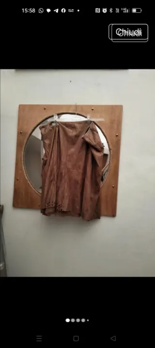 Gonna similpelle marrone