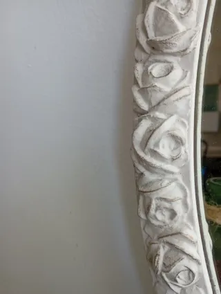 Espejo Ovalado Madera Antiguo