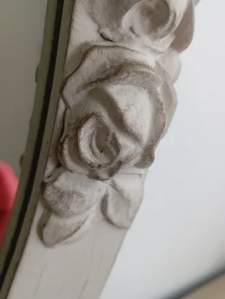 Espejo Ovalado Madera Antiguo