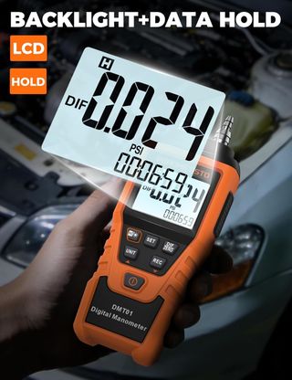 POROMETISTO DMT01 Manómetro ±5 PSI 12U HVAC