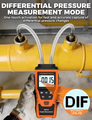 POROMETISTO DMT01 Manómetro ±5 PSI 12U HVAC