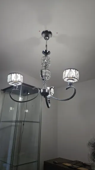 Lámpara de techo colgante de cristal
