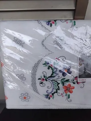 Copriletto 2 piazze cotone ricamato