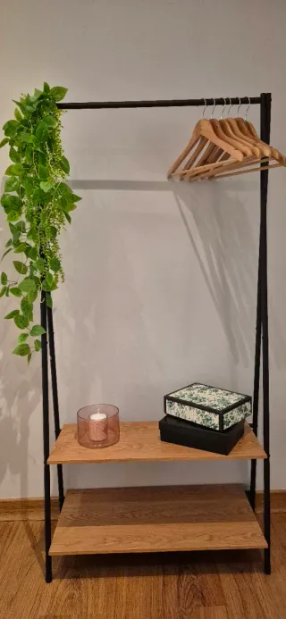 Perchero Burro Metálico y Madera