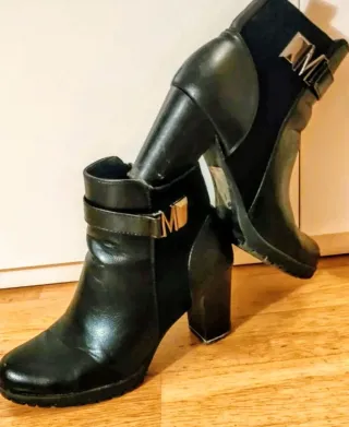 Set 2 paia tronchetti donna neri e marroni