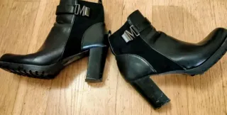 Set 2 paia tronchetti donna neri e marroni