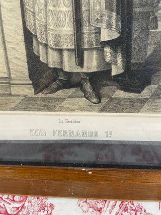 Antiguo grabado Don Fernando I