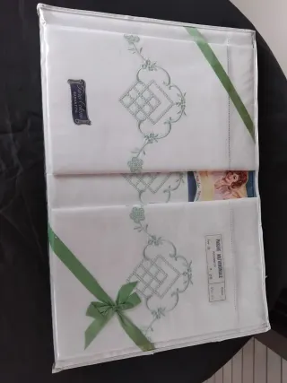 Parure Matrimoniale Puro Cotone Ricamato