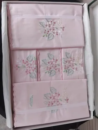 Completo Matrimoniale Cotone Ricamato