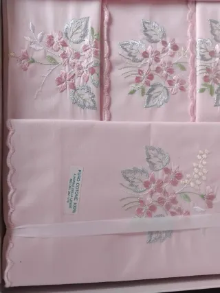 Completo Matrimoniale Cotone Ricamato