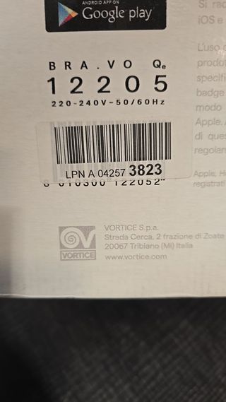 Extractor BRA.VO Vortex Qe Cocina