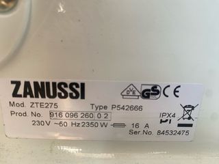 Secadora Zanussi Autosense