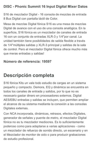 Mesa de directo digital