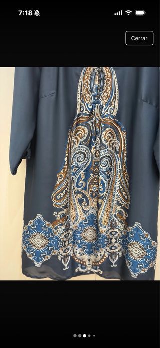 Vestido efecto seda estampado