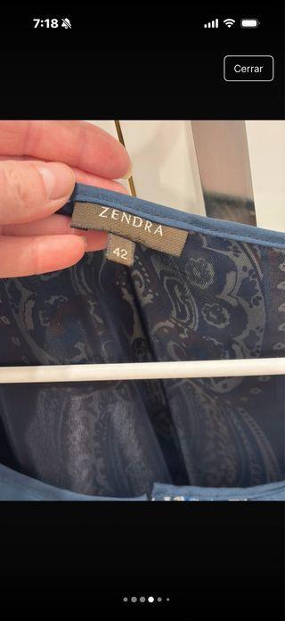 Vestido efecto seda estampado