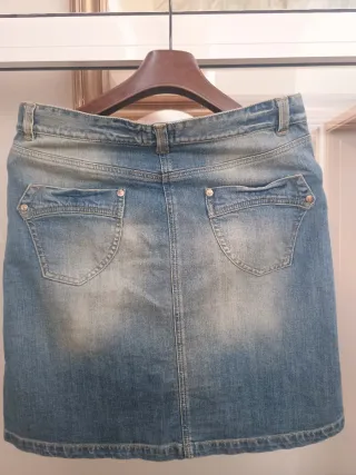 Falda vaquera Jota + ge Talla 42 azul gastado