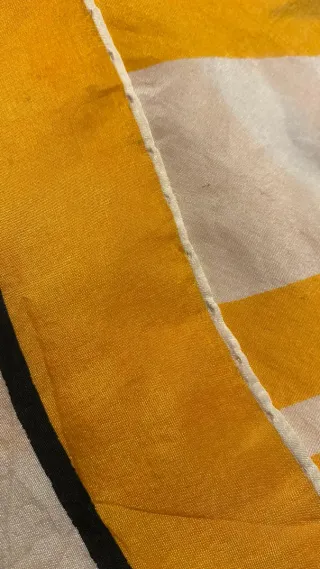 Foulard seta vintage Bayron fiori gialli