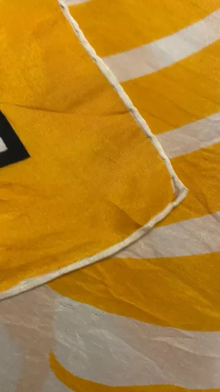 Foulard seta vintage Bayron fiori gialli