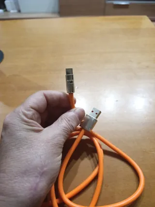 Cable USB C Reforzado Naranja