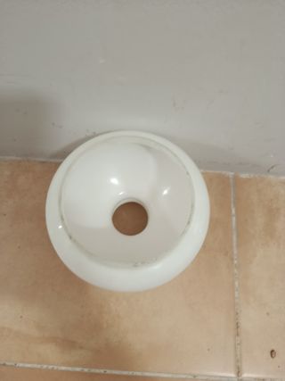 2 Tulipanes Lámpara Quinqué Opalina Blanca