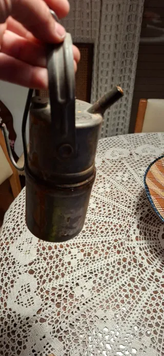 Lámpara de carburo antigua Patent Fisma