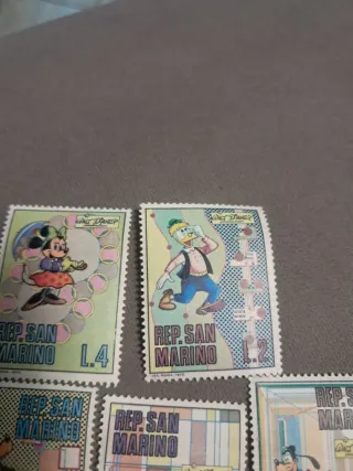 Lotto 5 francobolli Disney San Marino 1970
