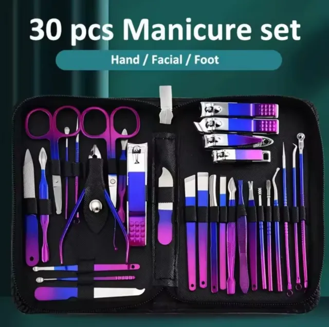 Set Manicura Profesional 30 Piezas Uñas