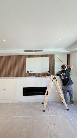 Reformas muebles en pladur para tv