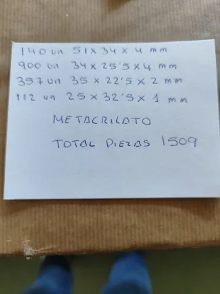 Placas de metacrilato transparente